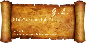 Glückman Lél névjegykártya